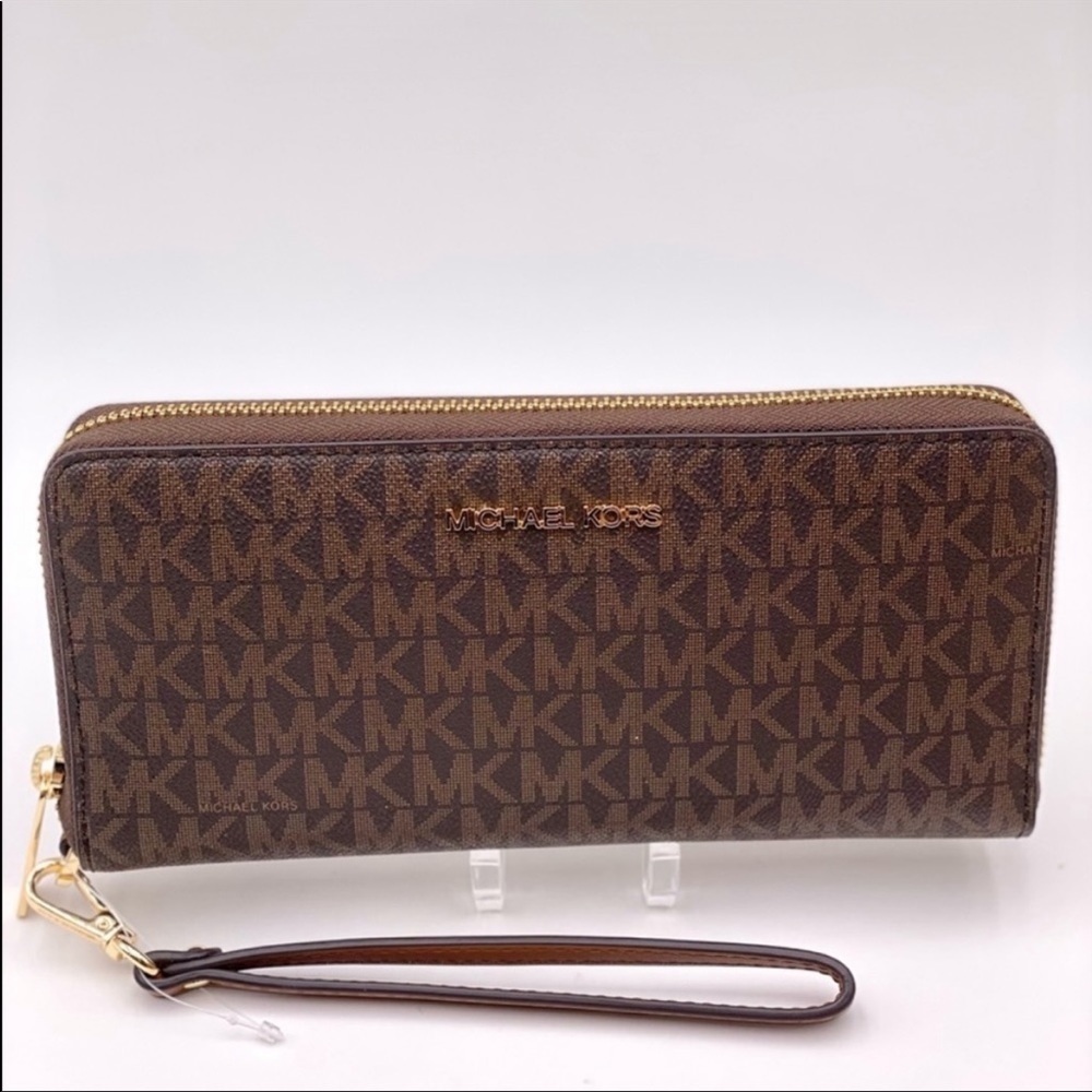 Michael Kors Large Continental Wallet Brown - Picture 3 of 9